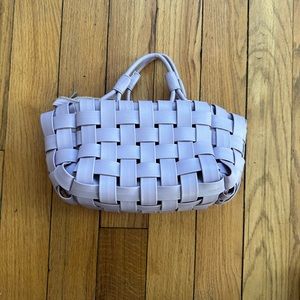 Lavender purple Anthropologie woven Cottagecore purse